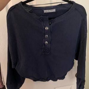 Free people long sleeve crop top